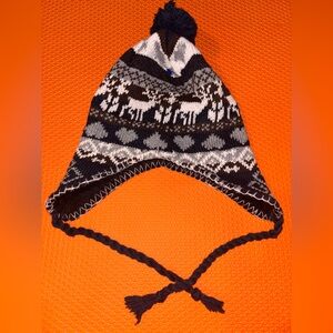 Dark blue and White Knit Bikini Top